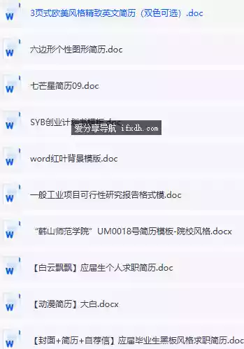 58套稻壳儿收费简历模板