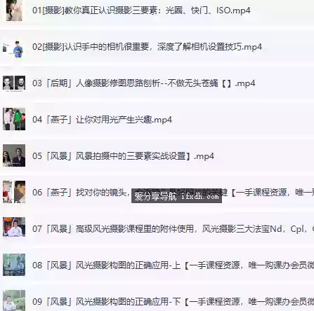 新手也能拍大片！爱燕子摄影学院 8.2G 教程打包分享