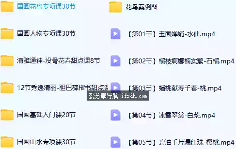国画花鸟专项课30节 花鸟/人物/山水/没骨/楷书/基础