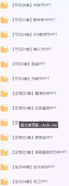 28000套PPT模板-280个分类