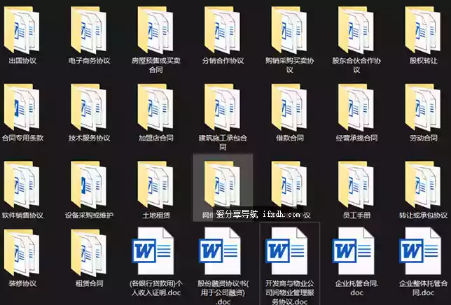 800份常用合同模板 覆盖主要的行业
