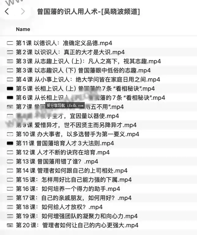 曾国藩的识人用人术 20课时