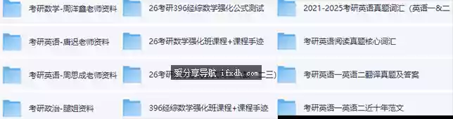 2026考研名师资料合集(持续更新)