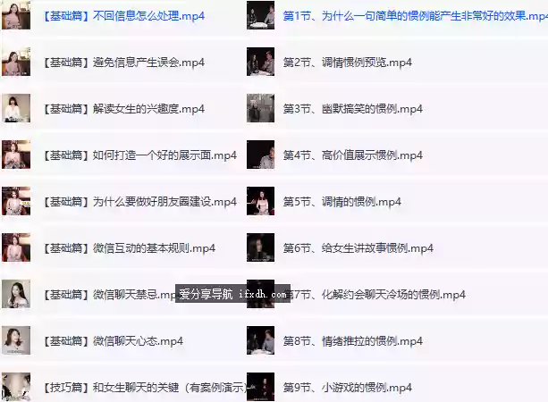 花3万买的泡妞秘籍：把妹话术/聊天技巧/自我形象搭建 3.3GB