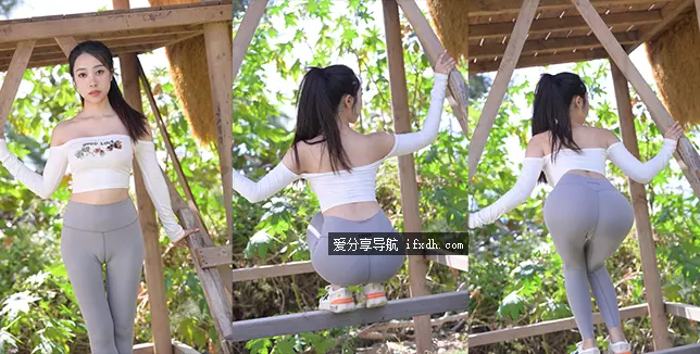 街拍作品 灰色瑜伽裤美女骆驼趾 817P/1.35GB