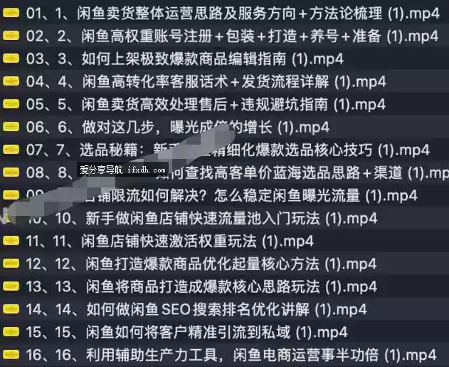 闲鱼零基础入门暴力玩法带你成功变现 16课时