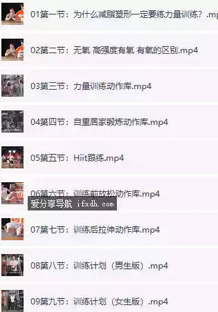 男女通用零基础减脂塑性课/居家训练+体型重塑指南 19课时