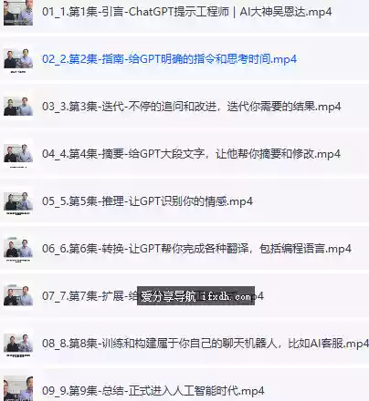 DeepSeek ChatGPT openai提示词官方课 9课时
