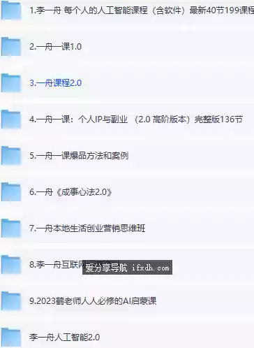原价6998元的李一舟全套课程合集教程 全网已下架