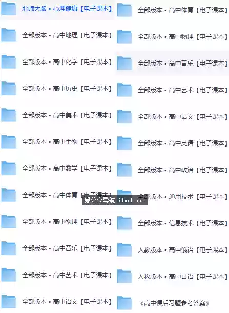 2026高中电子教材 几乎覆盖所有科目 很多版本