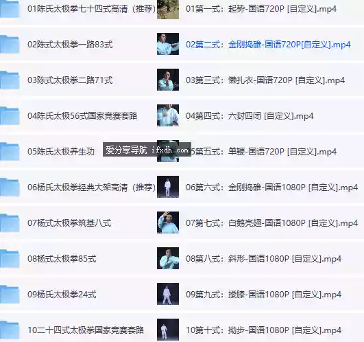网友精心整理的太极拳教学视频合集 970GB 全网的都有