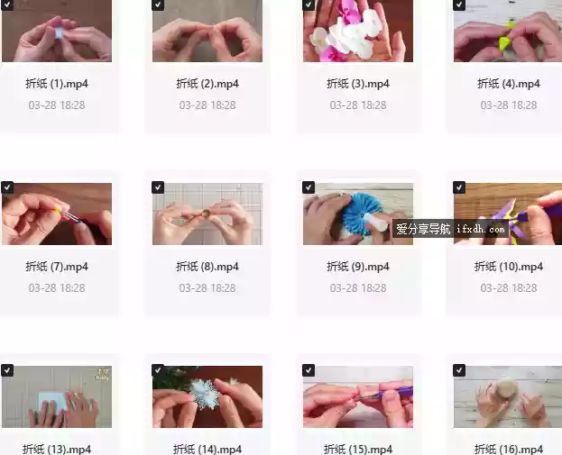 203个手工折纸高清视频教程 新人一看就会折了