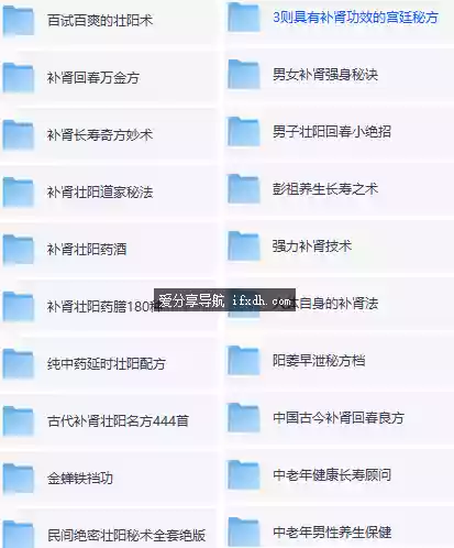男人强身健体专题资料：补肾+壮yang