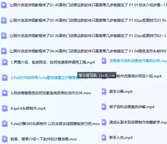 CTA沙雕动画制作课程 共10套 零基础也可学