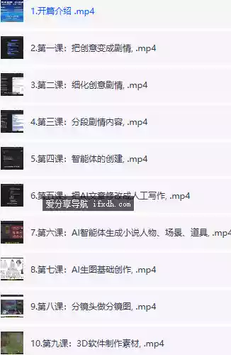 AI短剧 从零开始-小说到短剧全流程系列课 23课时