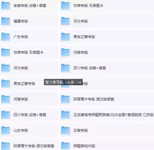 【王后雄】2026版高中《王后雄押题预测卷》9科全套（全国各地版本）