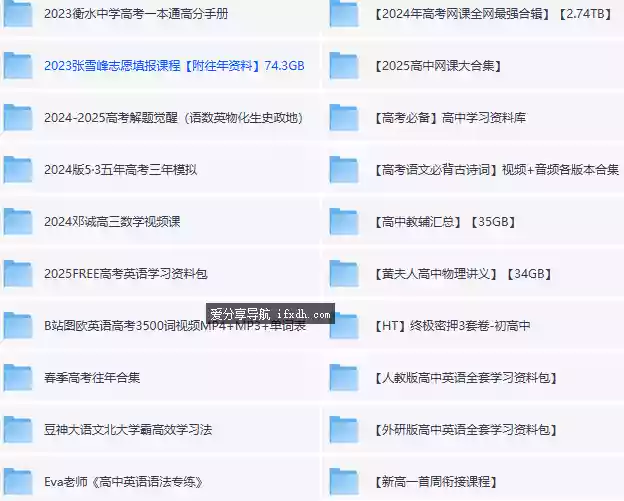 全网最全的考前资料合集 共6.8TB 含张雪峰等老师深讲资料