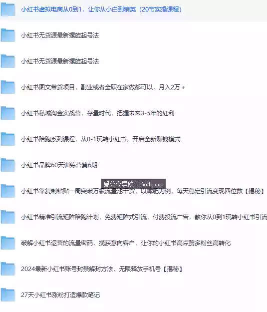 全网最全的小红书赚钱合集：含引流/带货/矩阵/爆款详细教程