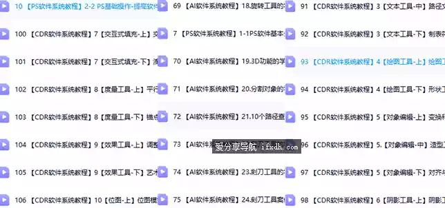 平面设计零基础AI+CDR+PS全套课程 自学也能快速上手
