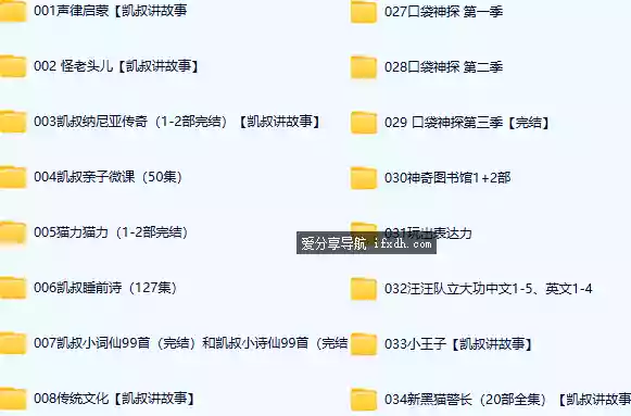 凯叔讲故事大合集 共199个故事 适合有小朋友的