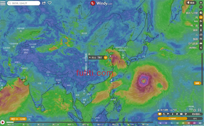 气象网站:Windy 让你感受最近的台风“利奇马”